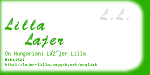 lilla lajer business card